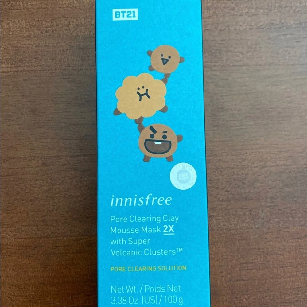 Innisfree bt21 shooky pore clearing mousse mask